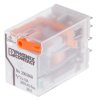 Przekaźnik mocy 230V ac DPDT Phoenix Contact, montaż PCB 16100Ω Wciskane