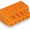 Socket header, 9 pole, pitch 7.62 mm, angled, orange, 231-709/026-000