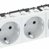 Socket 0 stopni, 3-krotny 250V, 10 / 16A, Schuko OBO Bettermann, 6120382, biały, (S x W x G) 176 x 45 x 42 mm