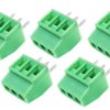 Opencircuit Print terminal blocks 3 pole green - 2.54mm pitch - 5 pieces