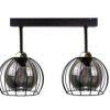 Lampa sufitowa nowoczesna loftowa 2xE27 SOLO BLACK/GOLD