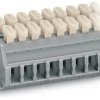 2-wire terminal strip, cage clamp, 0.08-2.5 mm², 11 pole, 24 A, 6 kV, gray, 261-431/341-000