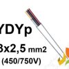 Przewód YDYp żo 3x2,5 mm2 (450/750V) instalacyjny płaski (krążki 100m) G-106470 TELEFONIKA