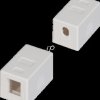 1303-1 Keystone empty housing 1 port, white