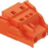 Socket header, 2 pole, pitch 7.62 mm, angled, orange, 231-702/037-000