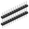 Pin header, 12 pole, pitch 2 mm, straight, black, SLY507512Z