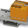 Distribution block, push-in connection, 0.2-6.0 mm², 7 pole, 32 A, 6 kV, orange, 3273610