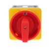 Łącznik krzywkowy 80A rozłącznik 0-1 3 - biegunowy mocowanie do pulpitu czoło zamykane żółto-czerwone SK80-2.8211\P08