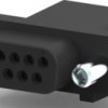 D-Sub socket, 9 pole, standard, equipped, angled, solder pin, 5747459-5