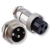 Wtyk + Gniazdo złącze przemysłowe GX16 NC/CB komplet 3-PIN metalowe IP55