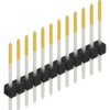 Pin header, 12 pole, pitch 2.54 mm, straight, black, 10046591