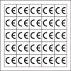 CE Conformity Labels, Black On Self Adhesive Vinyl, 12.7 x 12.7mm, Pack Of 500