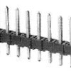 Pin header, 5 pole, pitch 2.54 mm, straight, green, 826629-5