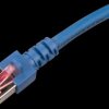 0.25 m Cat.6 PiMF patch cable, blue, RJ45