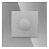 Czujnik ruchu PIR 200W, 60W dla LED - szklana ramka - szary - Tawoia Glass