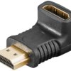 Adapter HDMI™ kątowy 270 pionowy, 8K @ 60 Hz, pozłacany, 65749