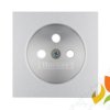 BERKER Q.1/Q.3/Q.7 Płytka czołowa do gniazda z uziemieniem aluminium aksamit lakierowany 3965766074 HAGER