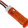 Lampka kontrolna do montażu panelowego 24V dc Pomarańczowy 6mm LED Pomarańczowy Wyprowadzenia APEM