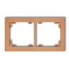 DECO Ramka 2 podwójna uniwersalna z tworzywa złoty metalik 8DR-2 KARLIK