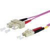 Metz Connect 151S1EOJO50E Fibreglass FO Cable OM4 2xSC-2xLC 5m Violet Multimode