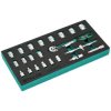 Zestaw kluczy nasadowych 3/8” 6-24mm 22elem. 72T CrV wkład EVA STALCO S026393872