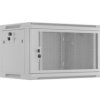 Szafa instalacyjna RACK wisząca 19 6U 600X450 szara drzwi perforowane LANBERG (FLAT PACK) WF01-6406-23S