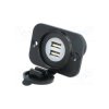 Ładowarka - zasilacz 5V/2,1A samochodowy montażowy z podświetlaniem 12-24V / USB x2 / A13-194BPS-BB3
