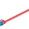 Kabel płaski Patchcord CAT 6a U/UTP RJ45/RJ45 0,5m czerwony