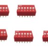 Opencircuit DIP switches 6 positions red - 5 pcs