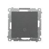 Simon 55 Przycisk dzwonek” z podświetleniem LED (moduł) 10 AX, 250 V~, szybkozłącza Grafitowy mat TD1L.01/116