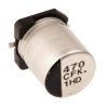 Aluminiowy kondensator elektrolityczny 470 μF 16 V dc Montaż powierzchniowy Panasonic Lutowie 500