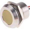 Lampka kontrolna do montażu panelowego 12V dc, Żółta 22mm LED Wyprowadzenia RS PRO