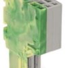 2-wire female connector, 3 pole, pitch 3.5 mm, straight, green-yellow/gray, 2020-203/000-037