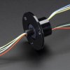 Slip Ring with Flange - 22mm diameter, 6 wires, max 240V @ 2A