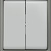 5TA4708 DELTA surface IP44, dark grey/light grey double toggle switch