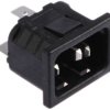 Złącze IEC IEC C14 Montaż zatrzaskowy Prosty Bulgin Męski 10A 250V