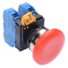 YW4B-A4E20R Red 22mm Metal Bezel Mushroom Maintained Push Button Switch 2NO IP65 IDEC