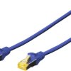 kabel LAN Digitus DK-1644-A-005/B, 1 szt., RJ45, CAT 6a, S/FTP, 0.50 m, niebieski