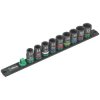 Wera 05005490001 Magnetic Socket Rail C Impaktor 1 Socket Set, 1/2" Drive, 9 pc