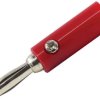 Adapter z wtykiem bananowym Męski typ Wtyk bananowy Czerwony 24A RS PRO rozmiar 4 mm