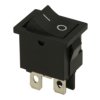 Przełącznik; klawiszowy (kołyskowy); FL3-KCD1-104; ON-ON; 1 tor; czarny; bez podświetlenia; bistabilny; konektory 4,8x0,8mm; 13x