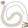 Przewód OMY spiralny 3x1mm2 kabel H03VVH8-F biały 0,3m / 1,4m