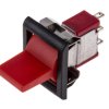 Przełącznik kołyskowy (Wł.)-wył.-(wł.) Nie 5 A SPDT Czerwony RS PRO