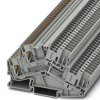 Double level terminal, push-in connection, 0.14-4.0 mm², 4 pole, 22 A, 6 kV, gray, 3211262