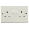 SMJ PPSK2GSW Switched Socket 2-Gang 13A Trade Pack