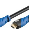 Connection cable, 2 m, black, HDMI plug type A, straight to HDMI plug type A, straight, 72318