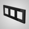 TouchMe Ramka potrójna szklana czarna TM717B