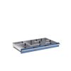Zestaw przegródek Ściana działowa Srebrny Blacha stalowa for use with Szuflady, Dimensions1050 X 650 X 100mm Bott