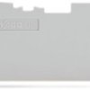 End/Intermediate plate, 1 mm thick, gray for 3 conductor terminals, 2106-1391