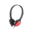 Słuchawki nauszne UGO USL-1222 z mikrofonem czerwone USL-1222